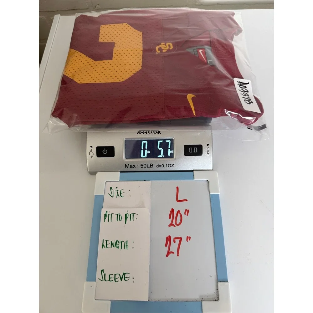 VTG Y2K Nike USC Trojans Jersey Kid L Red Gold Number 2 Football Mesh Shirt NCAA